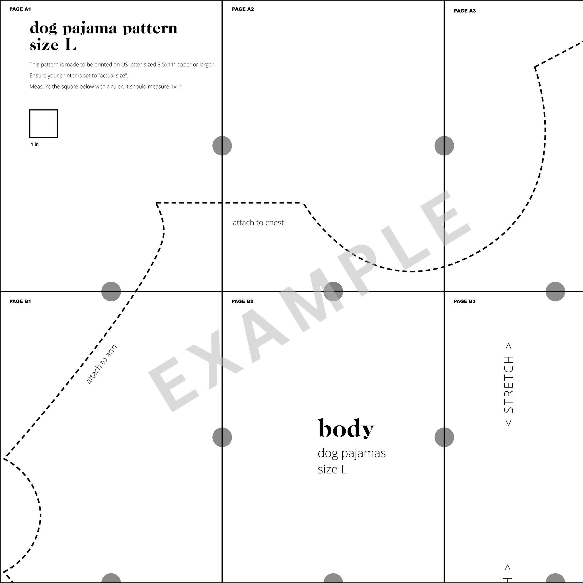 Dog Pajamas Sewing Pattern Pdf Download | Size Xl | Large Dog with Pajama Free Printable Sewing Patterns For Dog Clothes