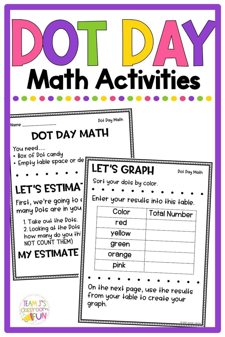 Dot Day Math with regard to Classroom Dot Day Printables