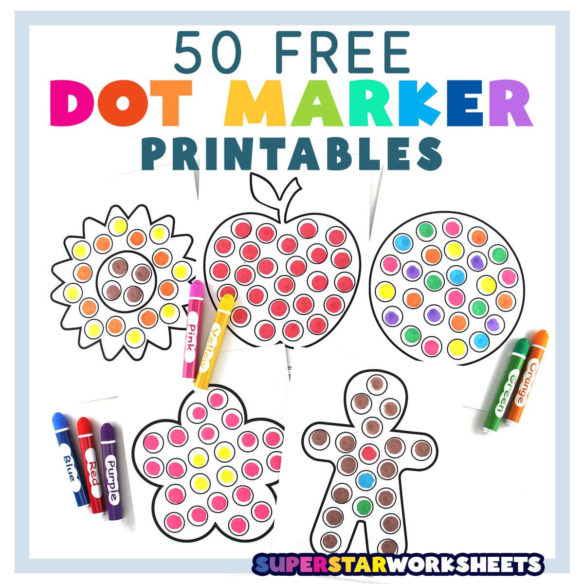 Dot Marker Printables - Superstar Worksheets pertaining to Free Dot Paint Printables