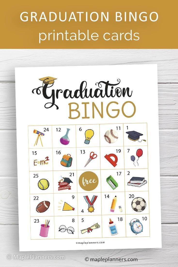 Download Graduation Bingo Printable for Graduation Bingo Free Printable