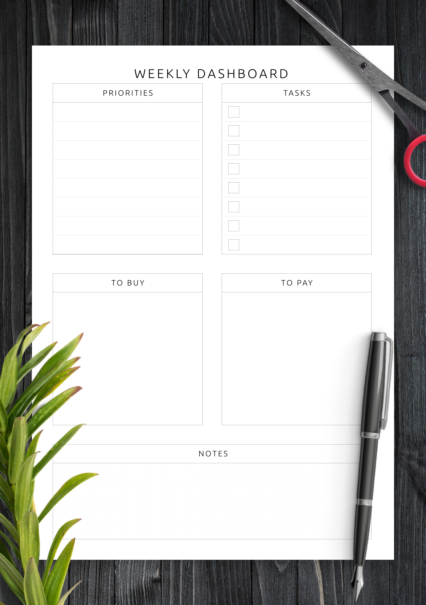 Download Printable Weekly Dashboard Template Pdf for Free Planner Dashboard Printable