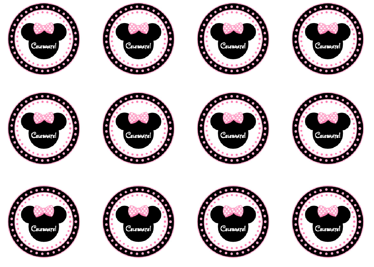 Download These Free Pink Minnie Mouse Party Printables! | Catch My in Minnie Mouse Cupcake Toppers Free Printable