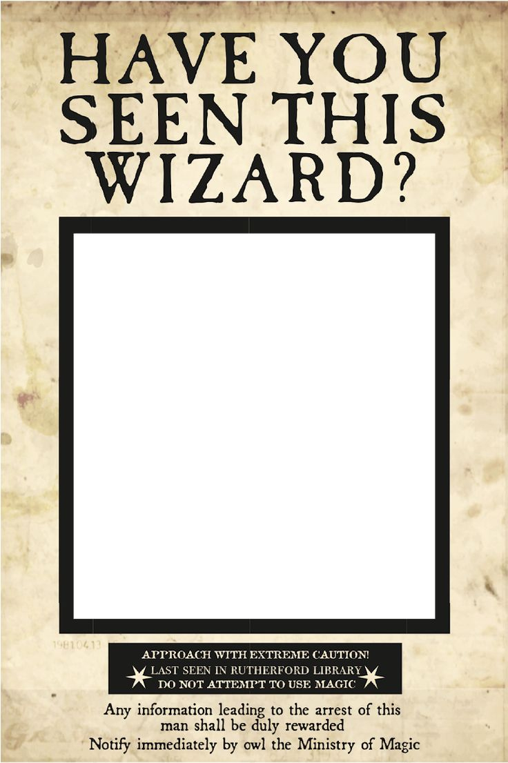 Download Uses The Wanted Poster From - Harry Potter Have You Seen within Harry Potter Have You Seen This Wizard Printable
