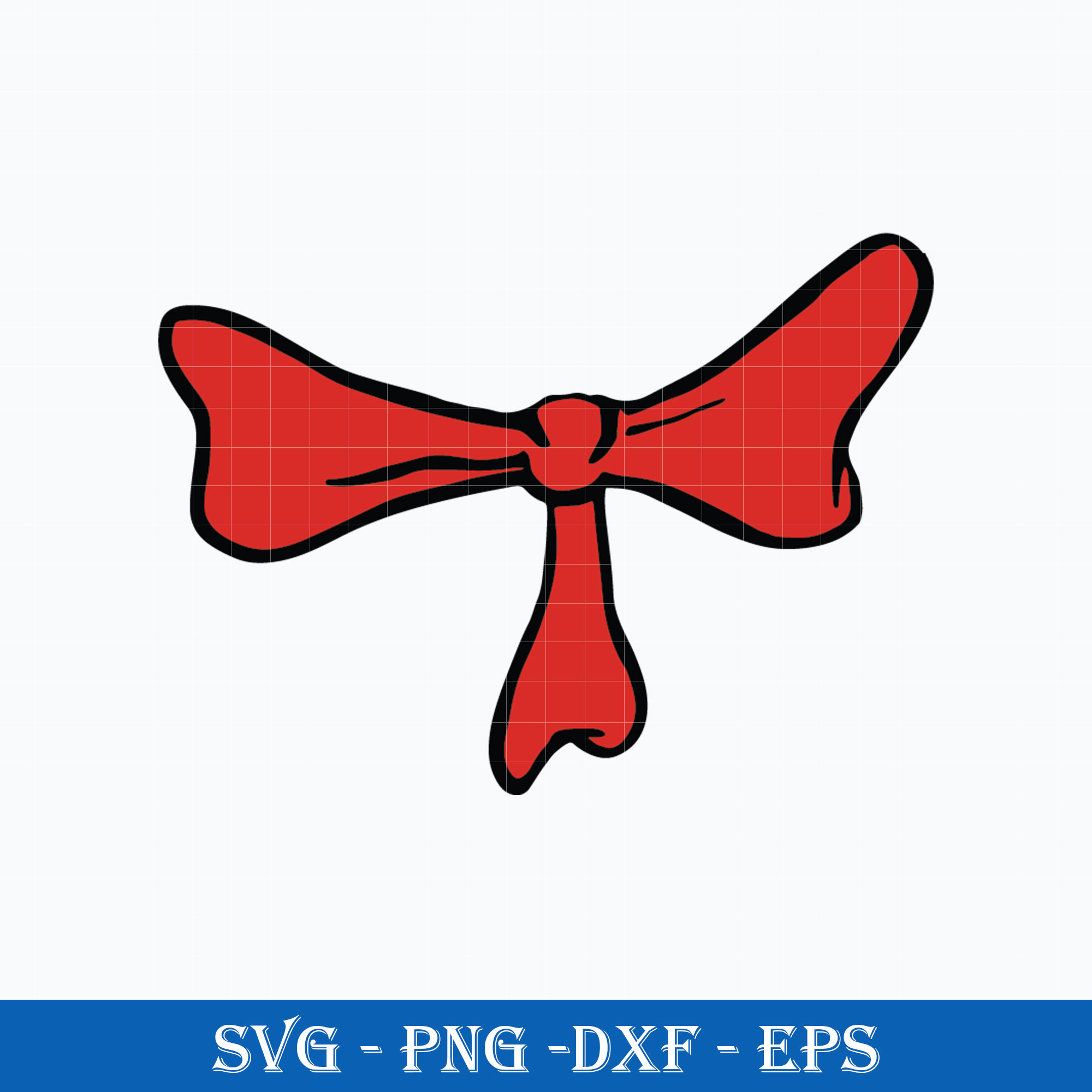 Dr. Seuss Bow Tie Svg, Dr. Seuss Svg, Bow Tie Cricut, Clipart, Cut File in Cat in the Hat Bow Printable