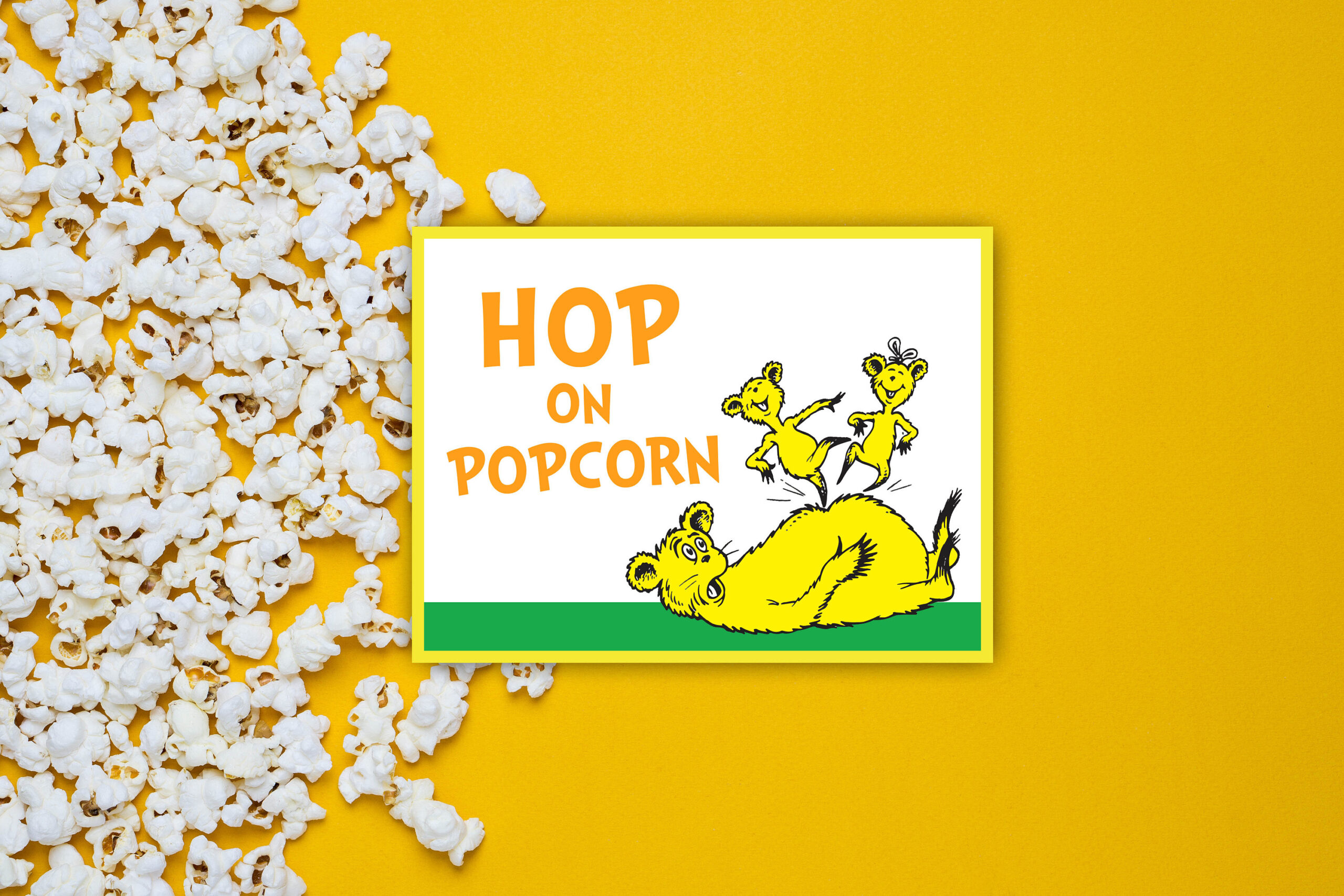 Dr. Seuss Treat Bag Card, Dr. Seuss Printable, Hop On Popcorn, Dr in Hop on Pop Popcorn Free Printable