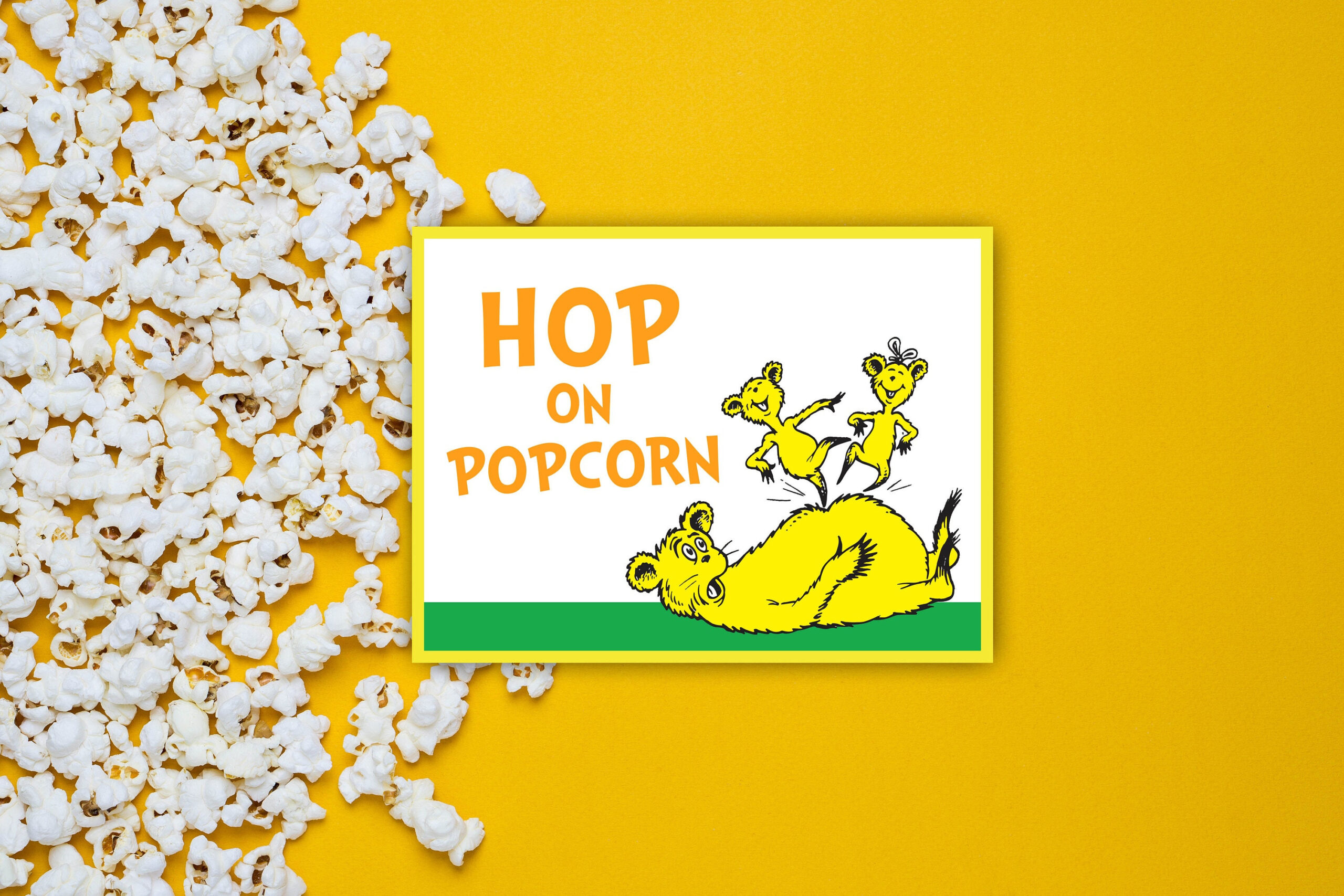 Dr. Seuss Treat Bag Card, Dr. Seuss Printable, Hop On Popcorn, Dr throughout Hop On Popcorn Free Printable