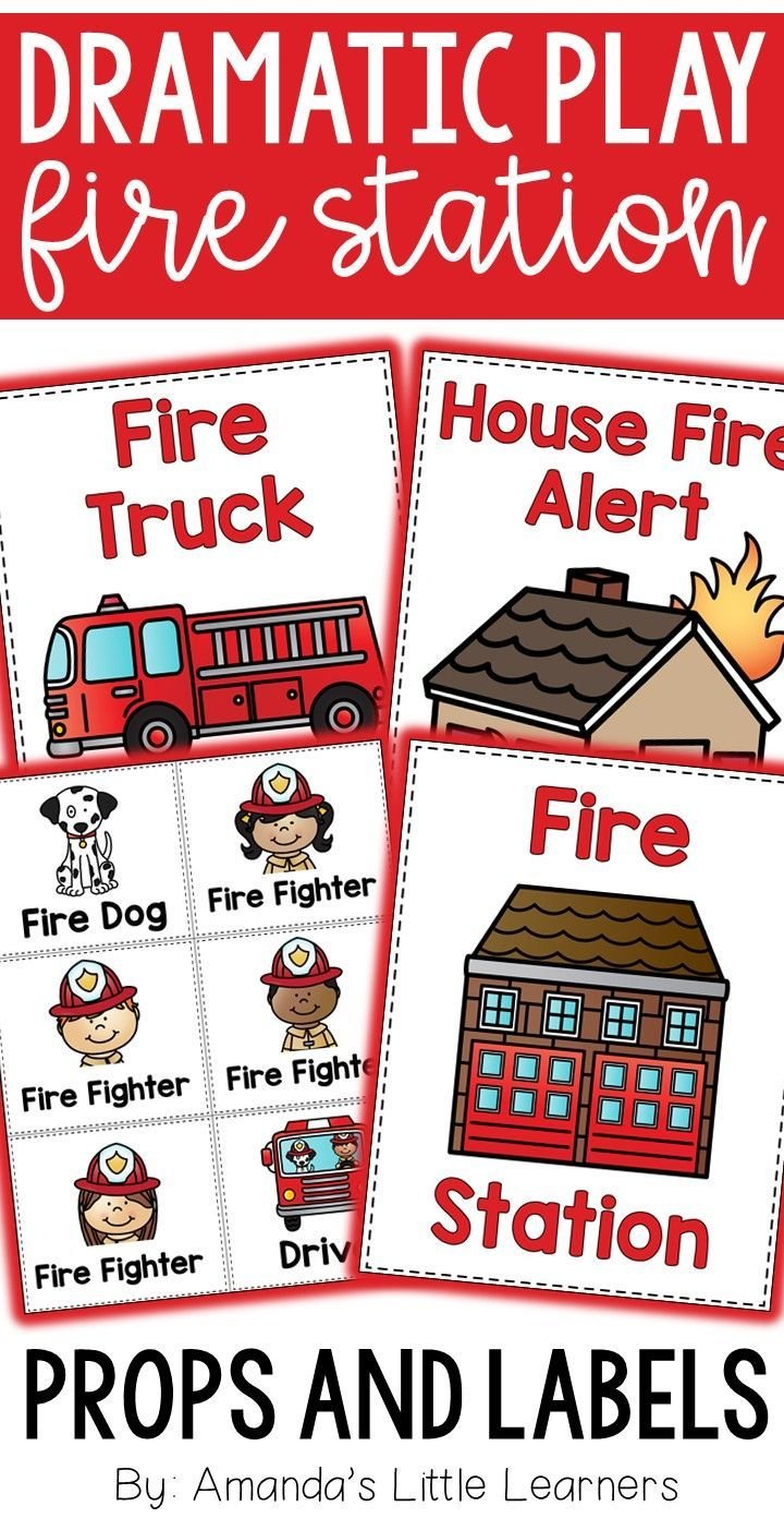 Dramatic Play Set - Fire Fighter Station in Fire Station Dramatic Play Printables Free