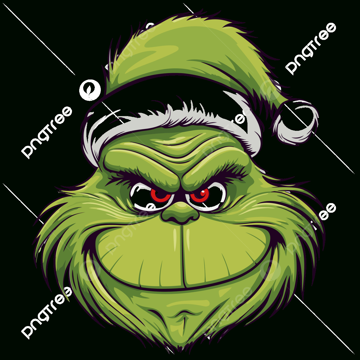 Druckbare Grinch Gesicht Clipart Vektor, Im Stil Des Farbigen inside Free Printable Grinch Clipart