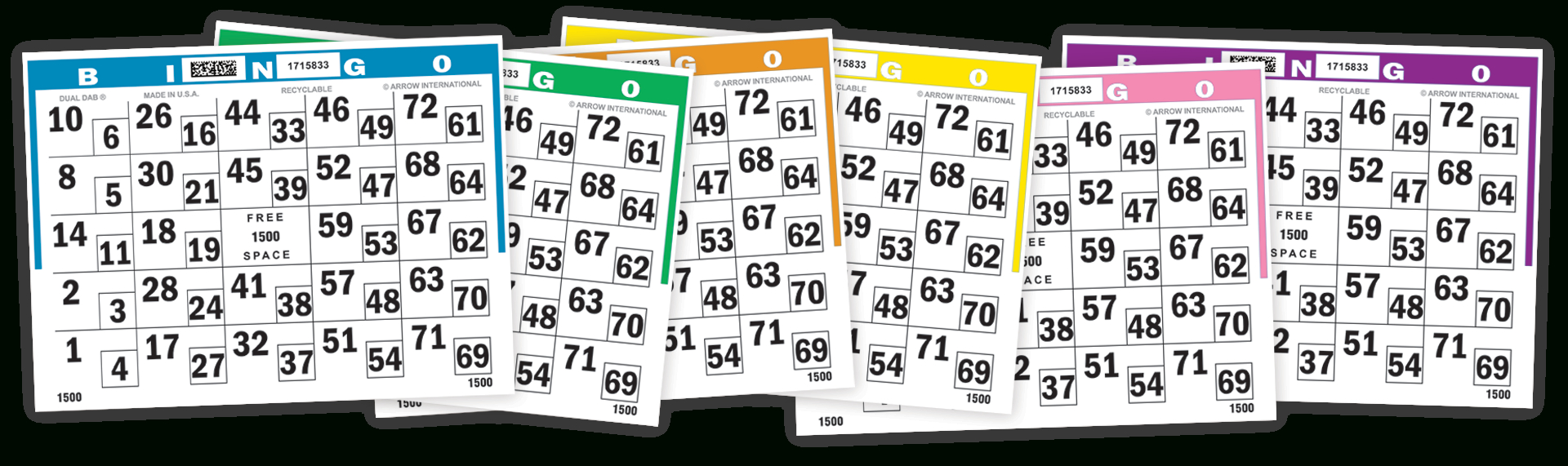 Dual Dab Bingo Paper - 3 Numbers In Each Square throughout Double Action Bingo Cards