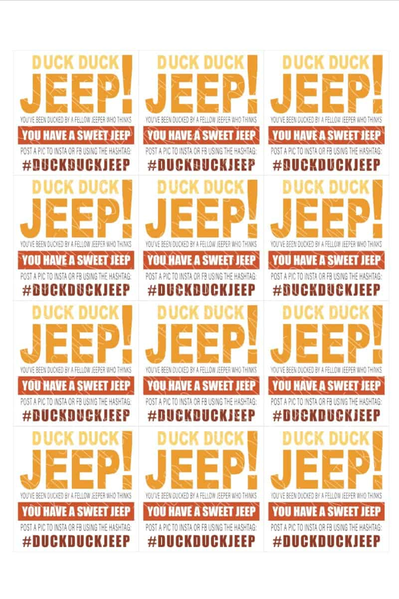 Duck Duck Jeep Tags Free Pdf - The Crafty Blog Stalker inside Free Printable Duck Duck Jeep Tags
