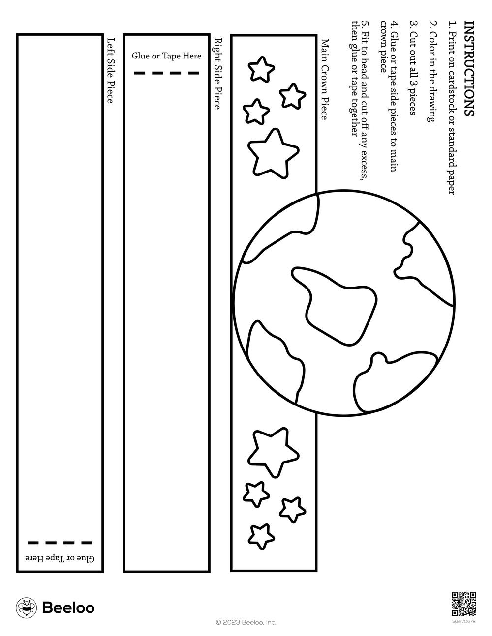 Earth Day-Themed Paper Hats • Beeloo Printable Crafts And with Earth Day Hat Printable