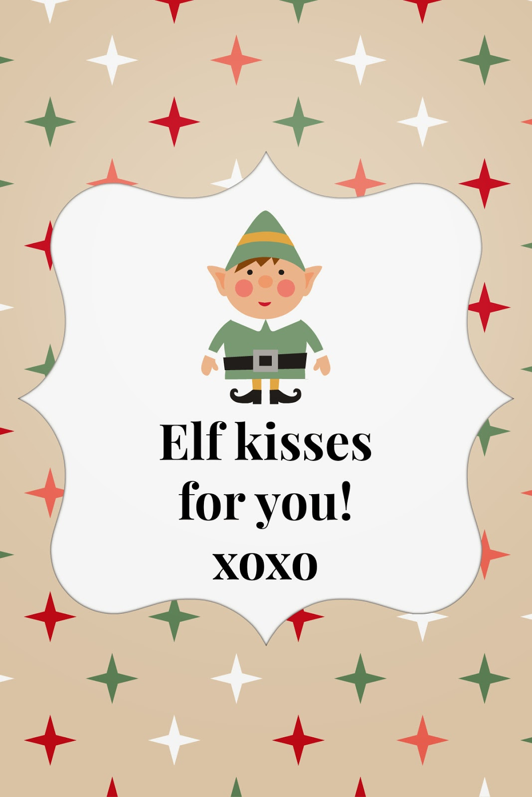 East Coast Mommy: Elf On The Shelf Idea - Elf Kisses With Free pertaining to Elf Kisses Free Printable