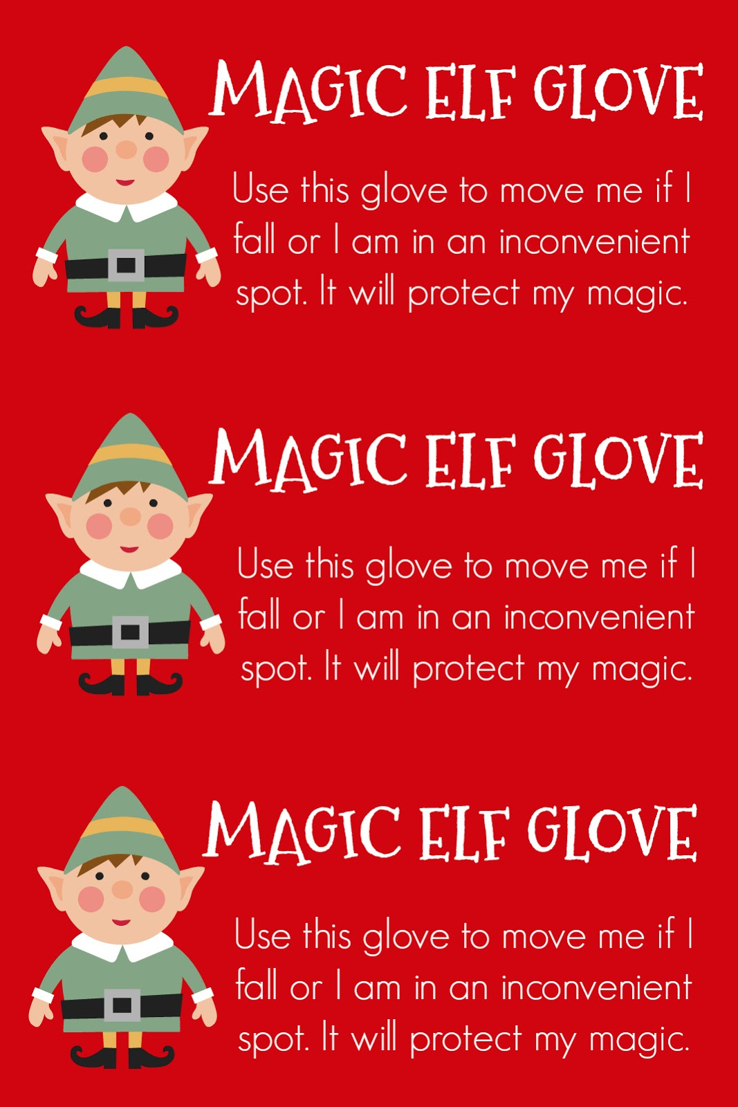East Coast Mommy: Magic Elf Glove Tutorial And Free Printable Tags with regard to Magic Elf Glove Printable