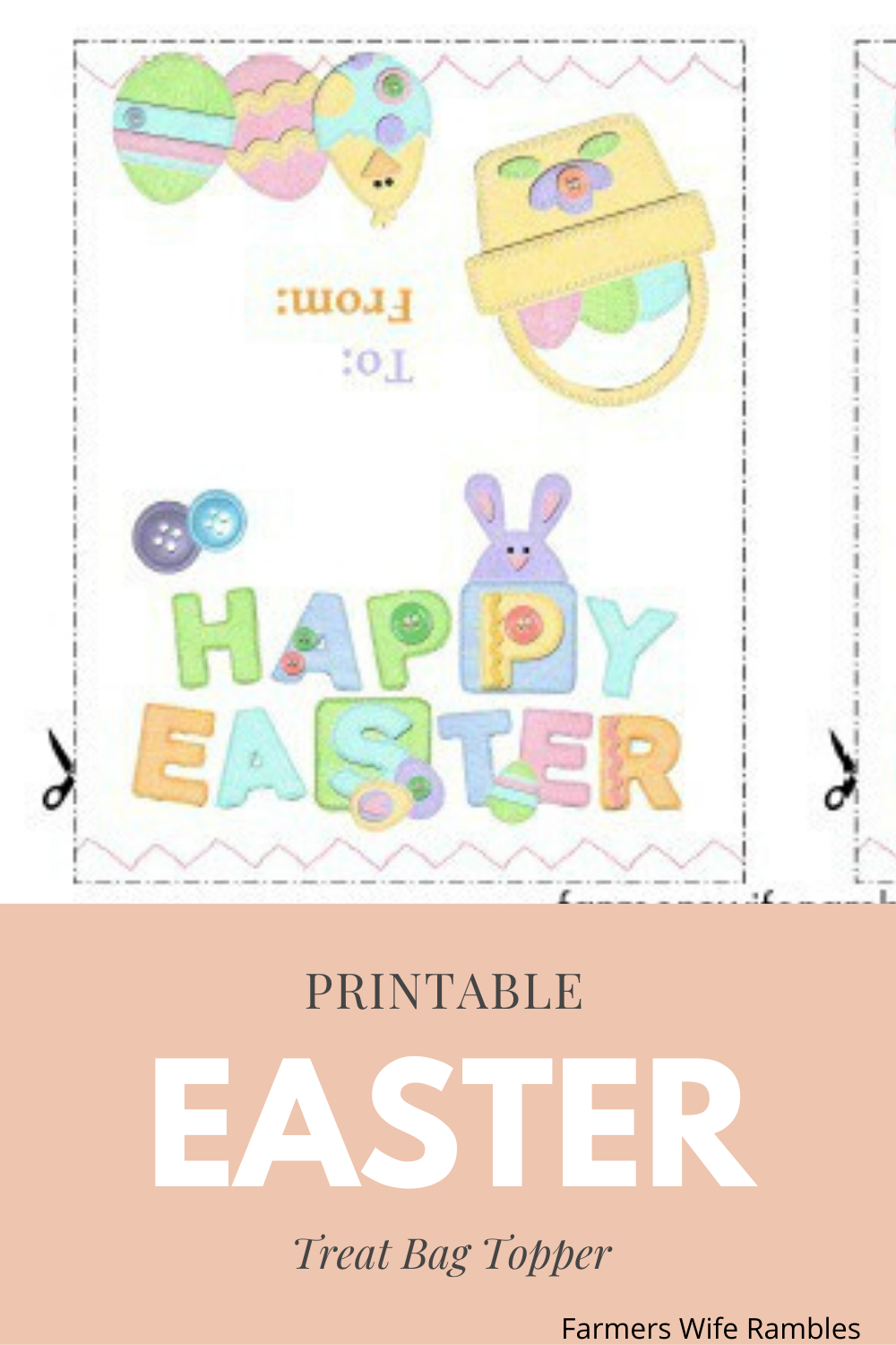Easter Bag Top Printable - Farmer&amp;#039;S Wife Rambles intended for Free Printable Easter Treat Bag Toppers
