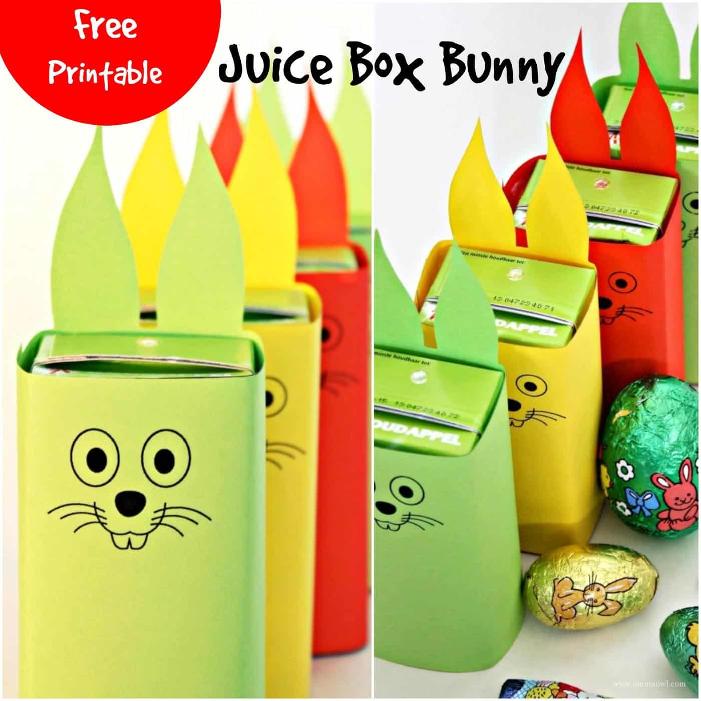 Easter Bunny Juice Box Free Printable - Emma Owl within Bunny Juice Box Printable