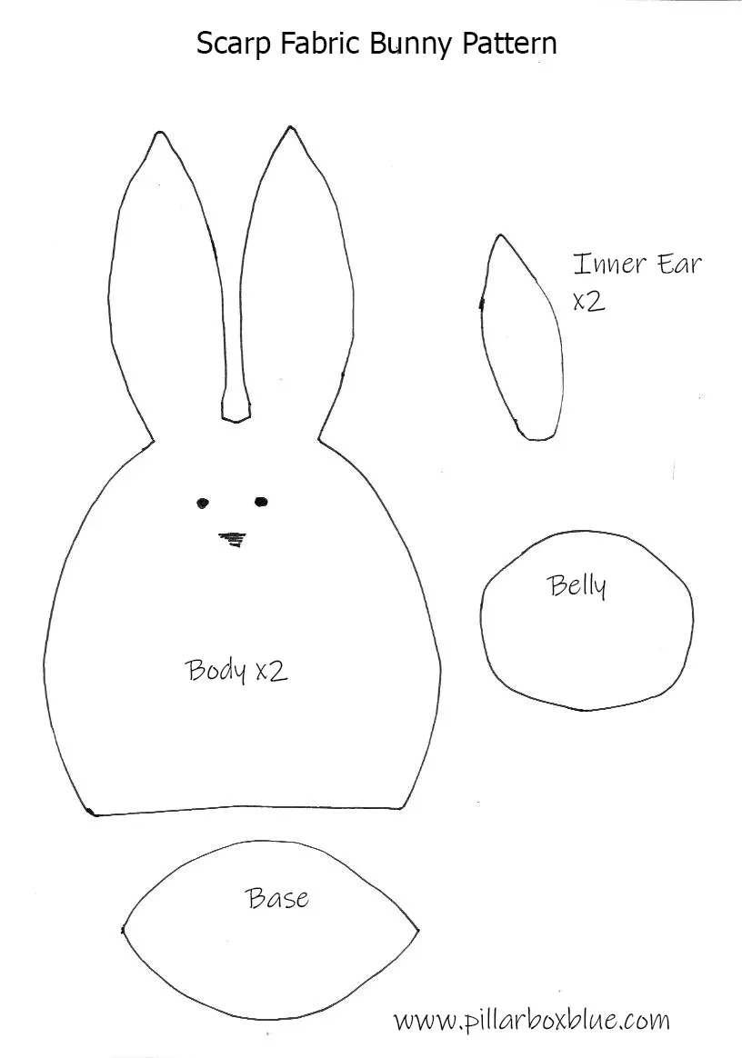 Easy Fabric Bunnies – A Cute Easter &amp;amp; Spring Sewing Project intended for Printable Free Bunny Sewing Pattern