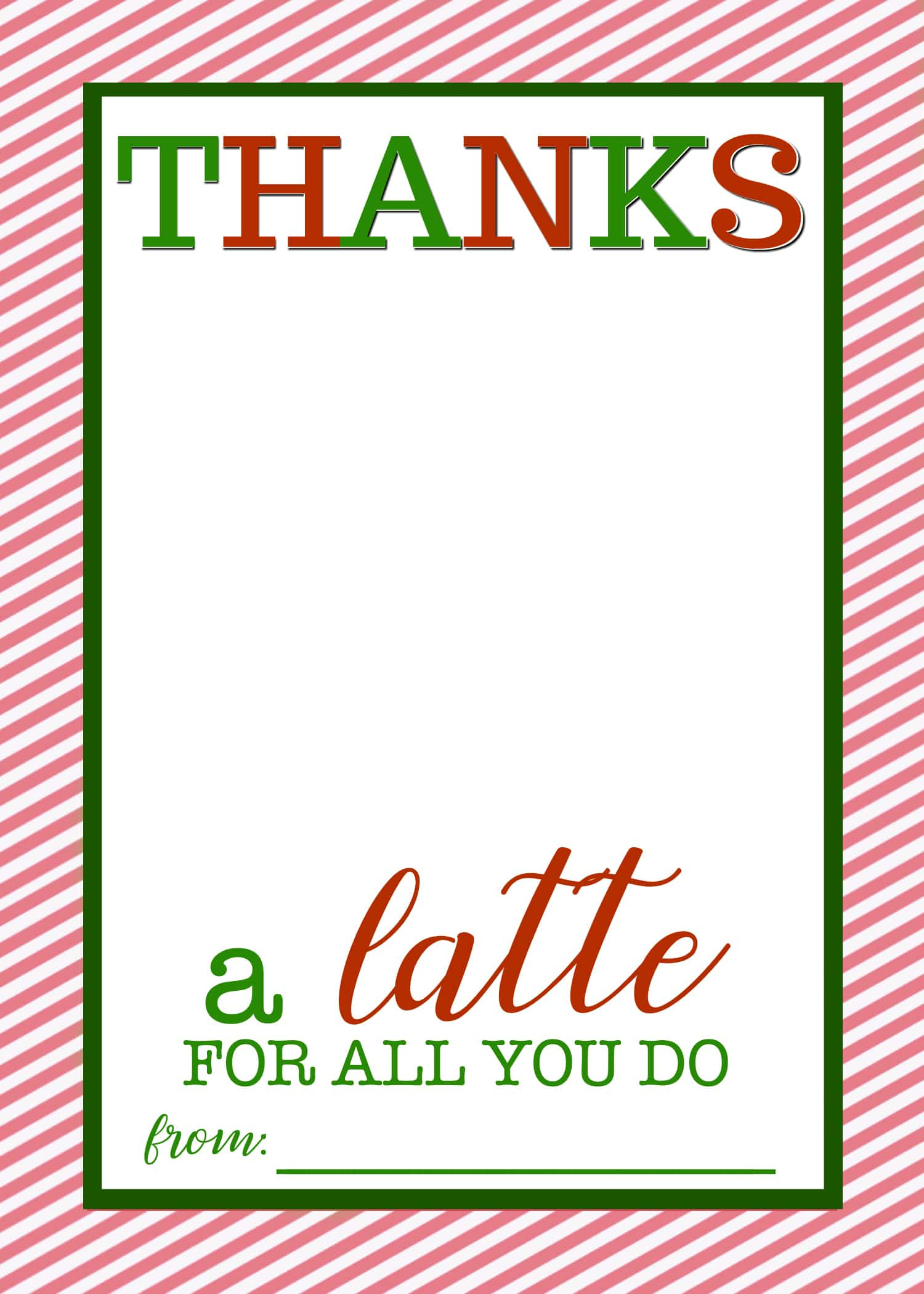 Easy Teacher Gift Craft &amp;quot;Thanks A Latte&amp;quot; Starbucks Gift Card throughout Thanks A Latte Teacher Free Printable