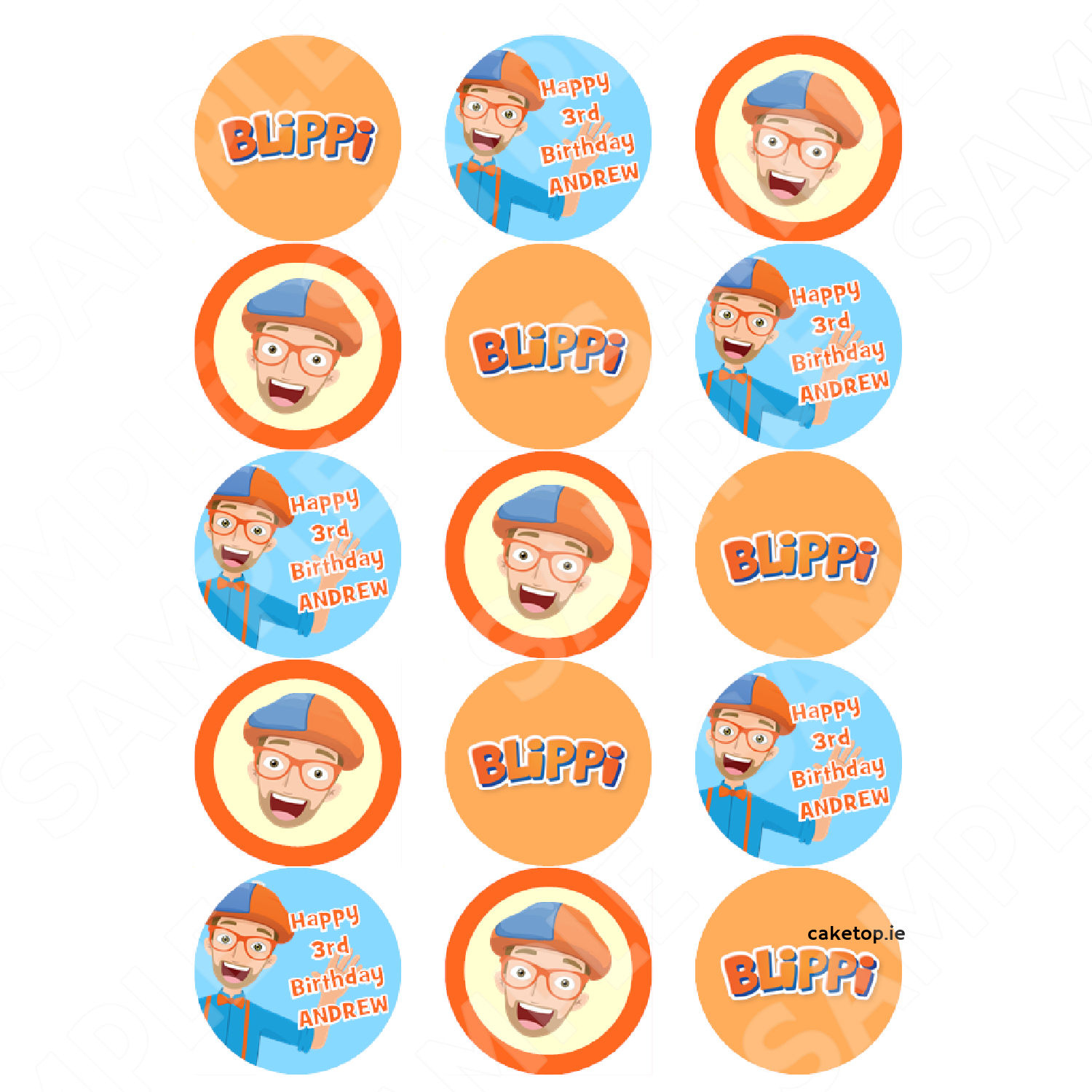Edible Cake Toppers | Edible Pictures with Blippi Cake Toppers Printable