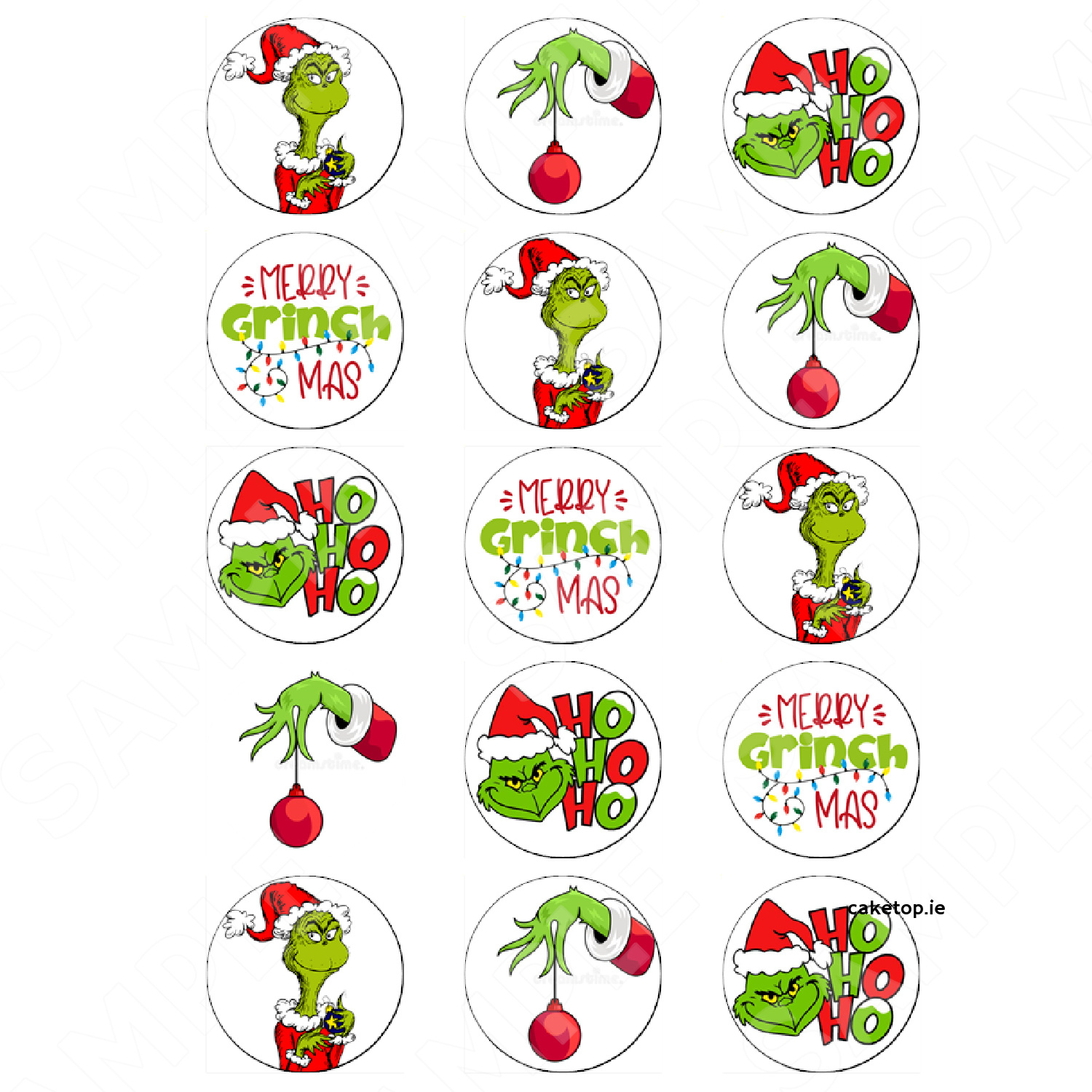 Edible Cake Toppers Ireland | High Quality Easy Peel Toppers inside Free Printable Grinch Cupcake Toppers