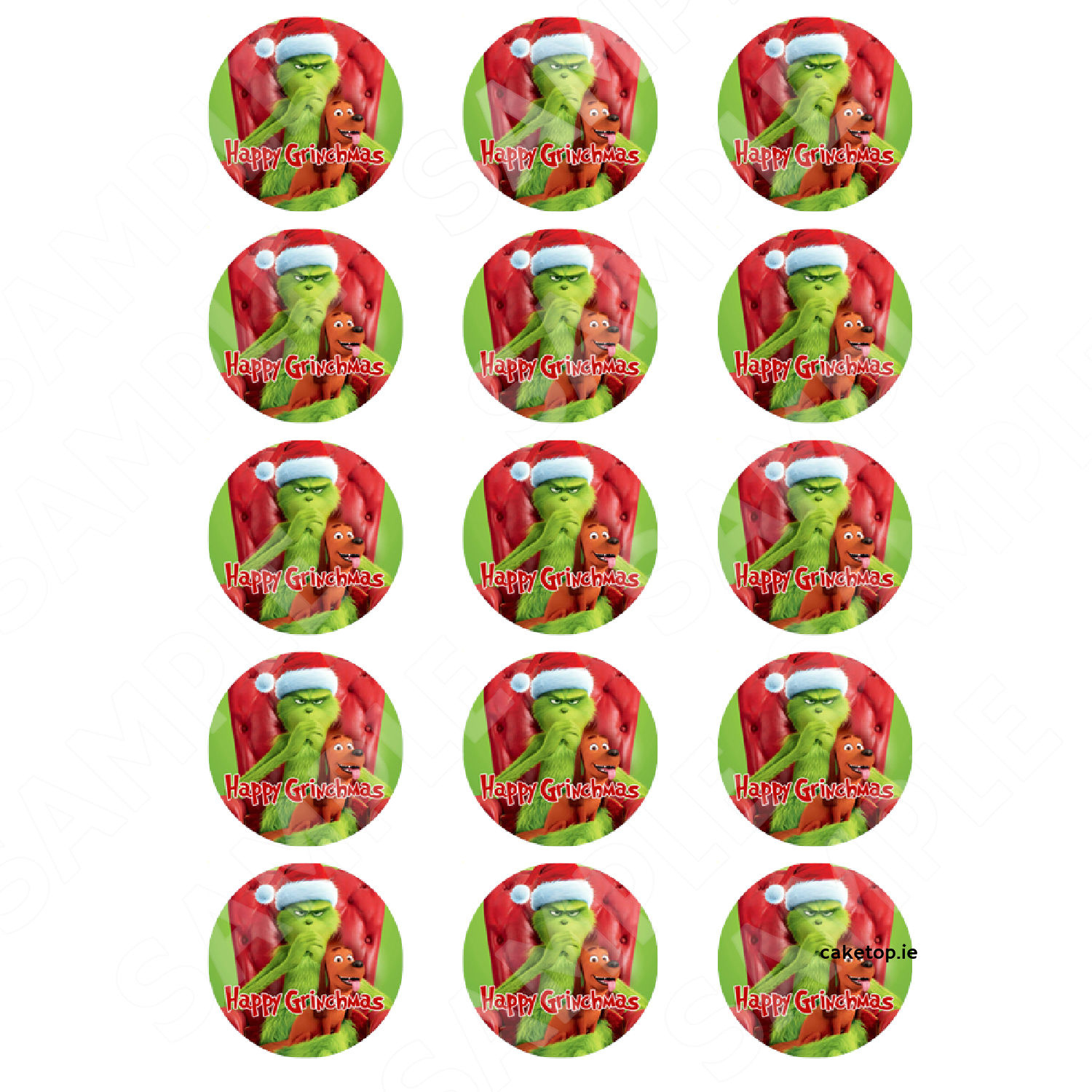 Edible Cake Toppers Ireland | High Quality Easy Peel Toppers within Free Printable Grinch Cupcake Toppers