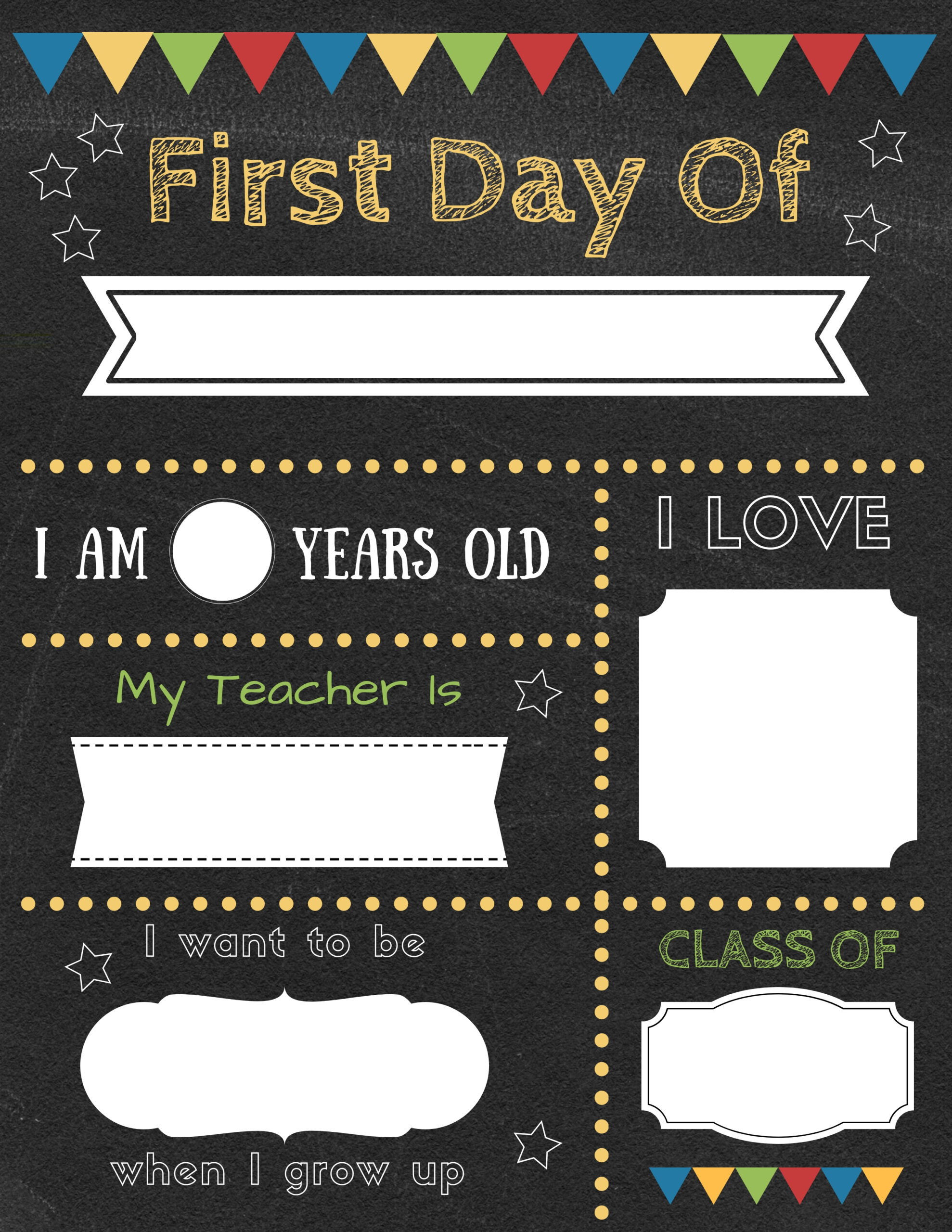 Editable First Day Of School Signs To Edit And Download For Free! for Printable First Day Of Kindergarten Signs
