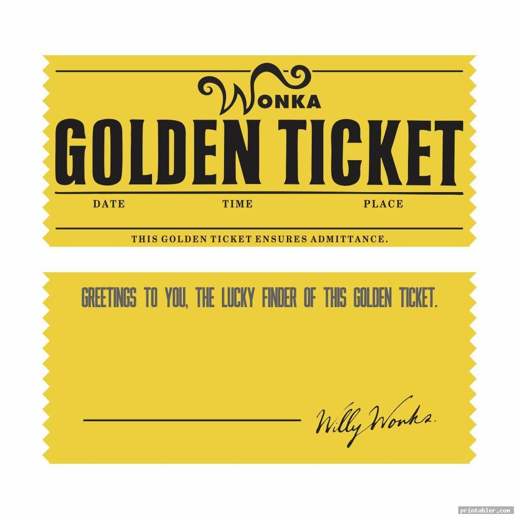 Editable Printable Wonka Golden Ticket with regard to Free Printable Wonka Golden Ticket Template