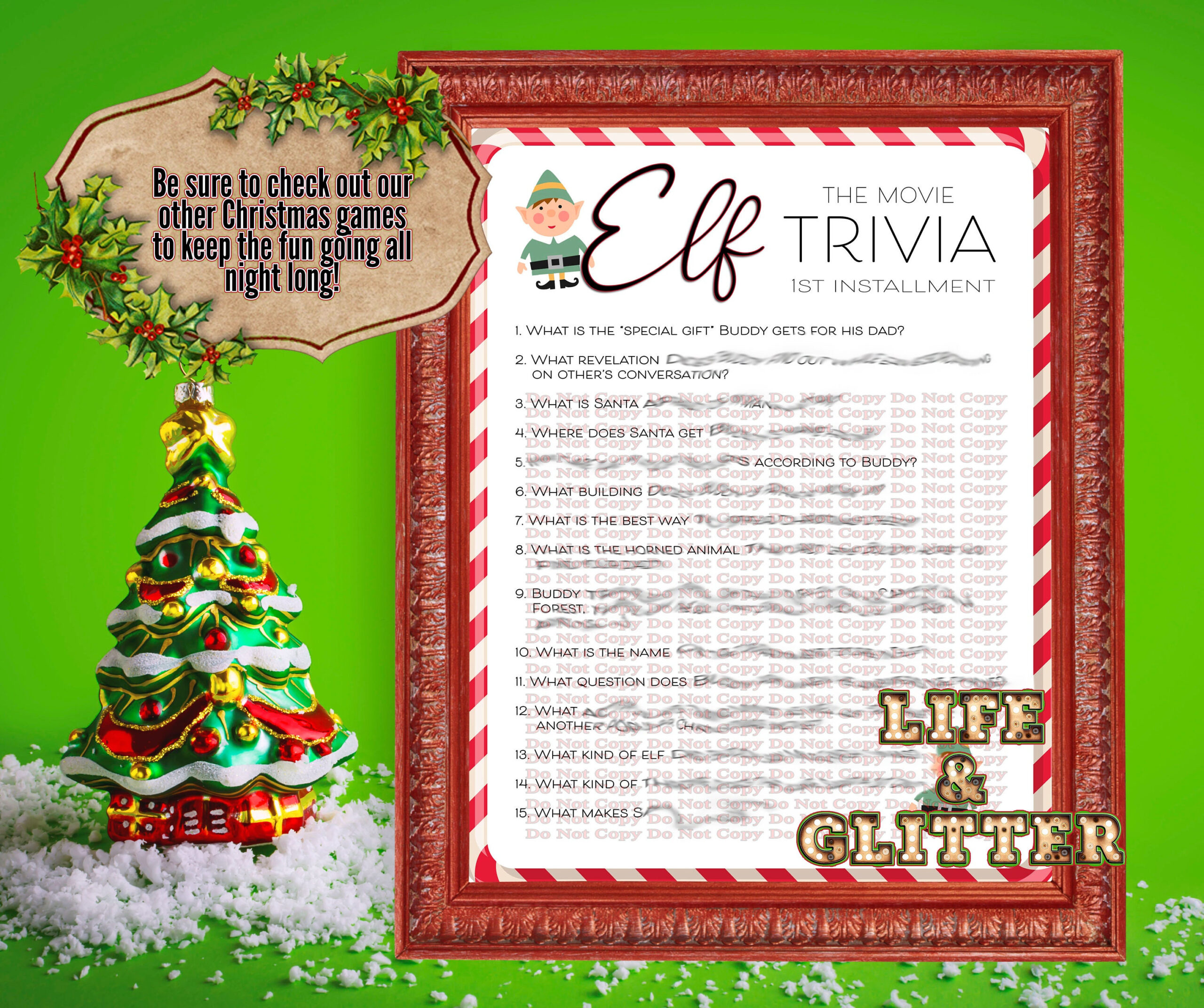 Elf Movie Trivia Game 1St Installment , Christmas Movie Trivia throughout Elf Movie Trivia Questions Printable
