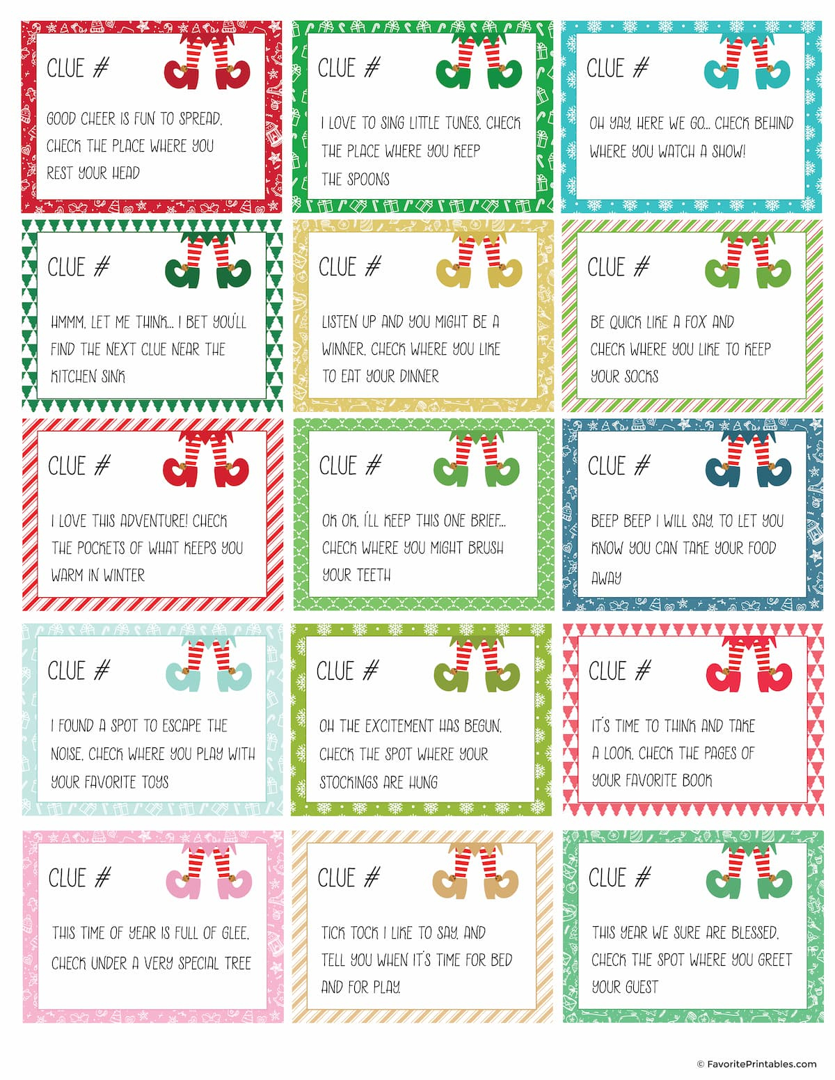 Elf On The Shelf Scavenger Hunt, Free Printable Game! - Favorite throughout Free Printable Elf On The Shelf Scavenger Hunt