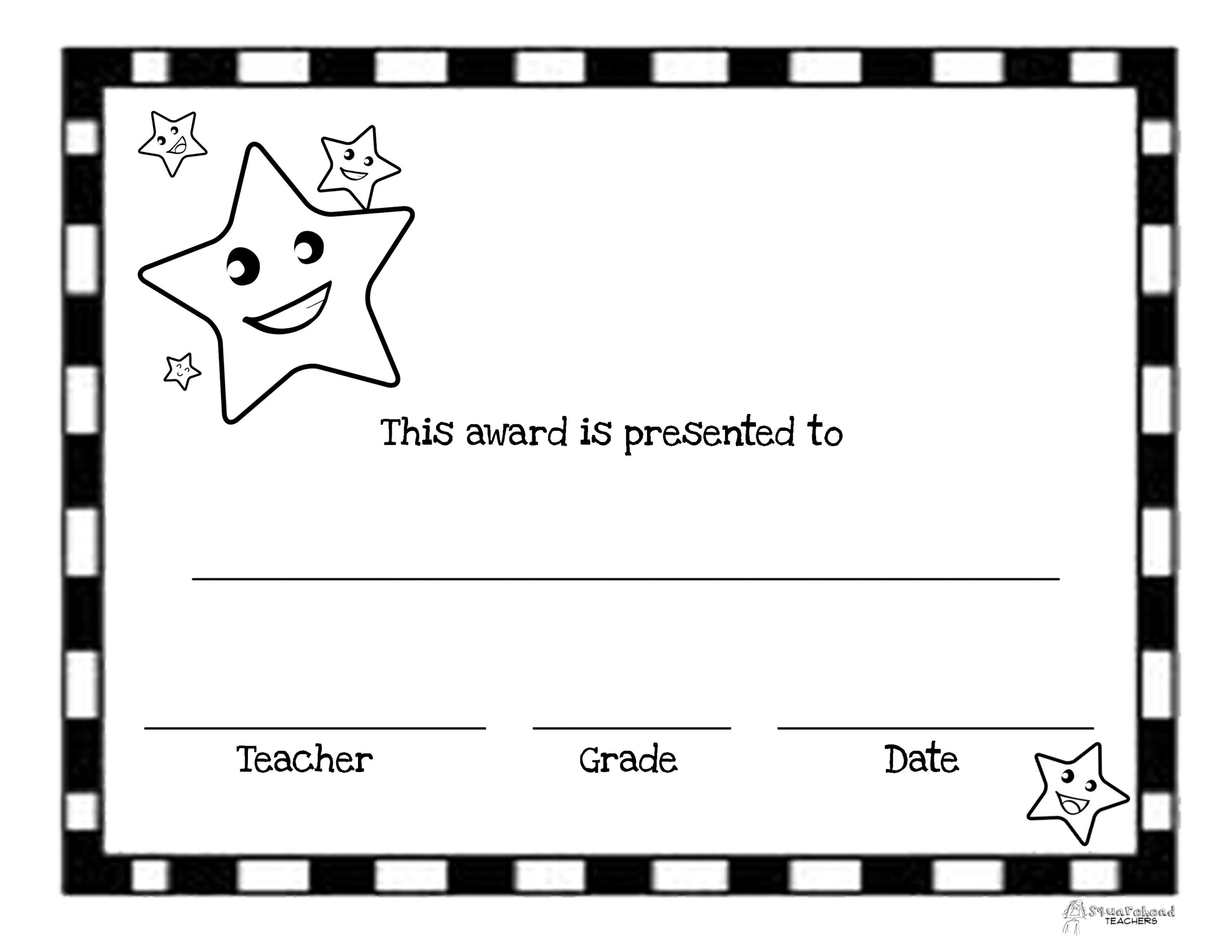 End Of The Year Awards (44 Printable Certificates) | Squarehead in Free Printable End of the Year Awards For Students