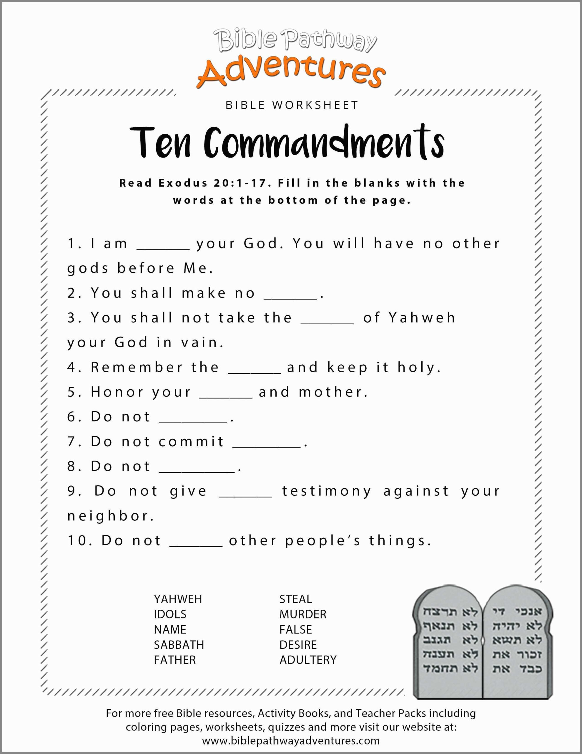 Engaging Bible Worksheets For Youth: Interactive Learning For within Free Youth Bible Lessons Printables