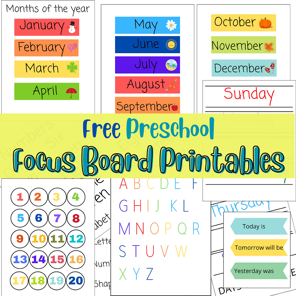 Engaging Preschool Circle Time With Focus Board intended for Circle Time Board Free Printables