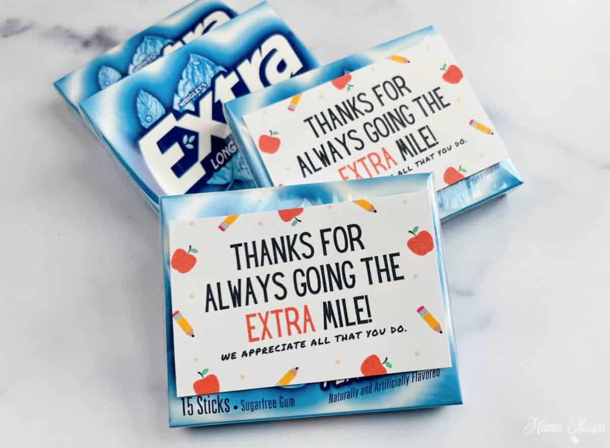 Extra Gum Teacher Appreciation Gift Idea + Printable - Mama Cheaps® throughout Extra Gum Teacher Appreciation Printable Free