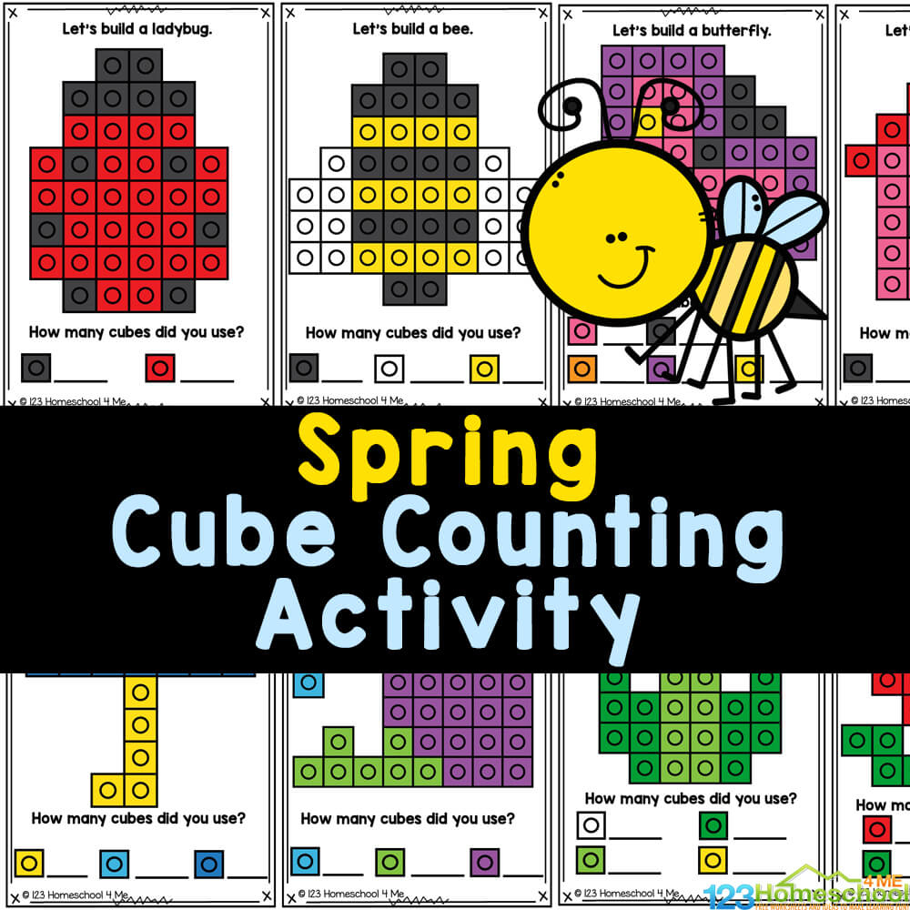🌷 Free Spring Math Activity With Snap Cube Pattern Cards intended for Unifix Cube Pattern Cards Free Printable