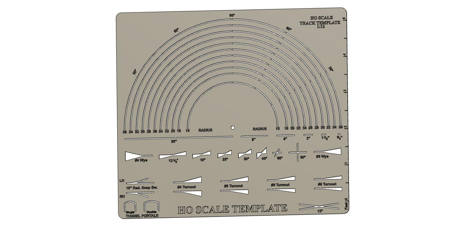 🔧 Ho Scale Track Template 1:12・Free Stl File For ・Cults for Free Printable Ho Scale Track Templates