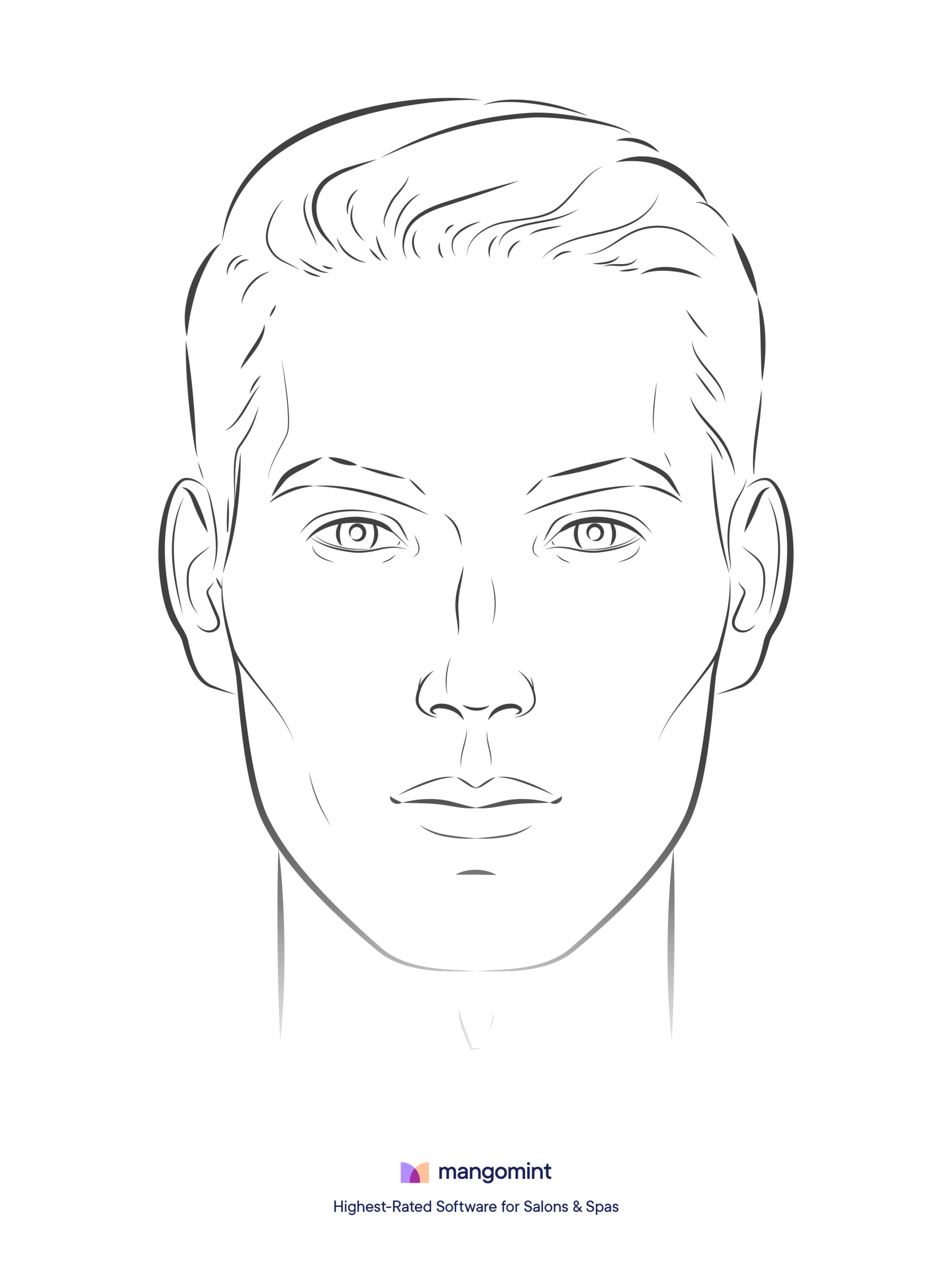 Face Charts: Templates For Spas, Salons, And Tattoo Shops for Free Printable Botox Face Chart