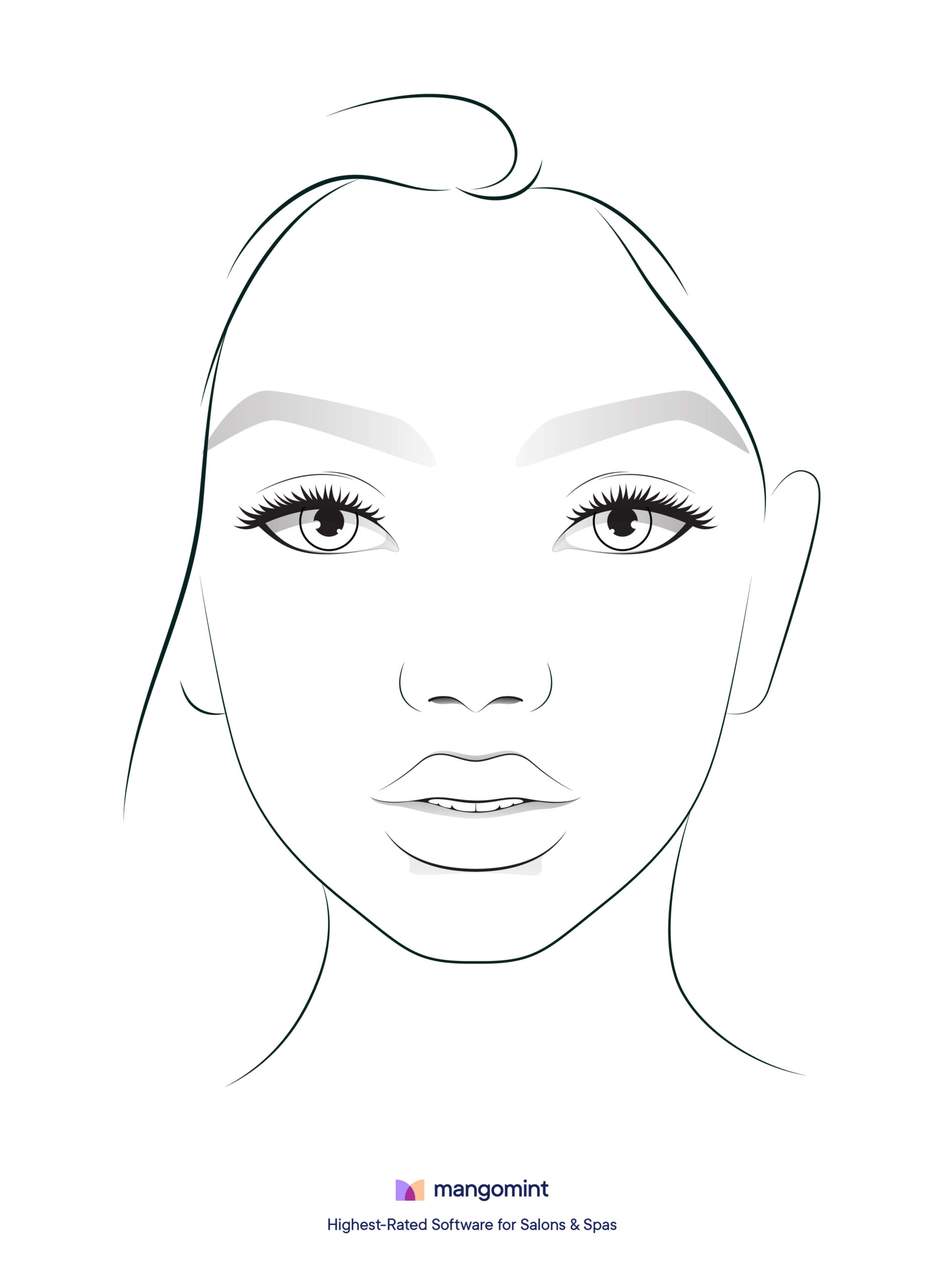 Face Charts: Templates For Spas, Salons, And Tattoo Shops throughout Free Printable Botox Face Chart