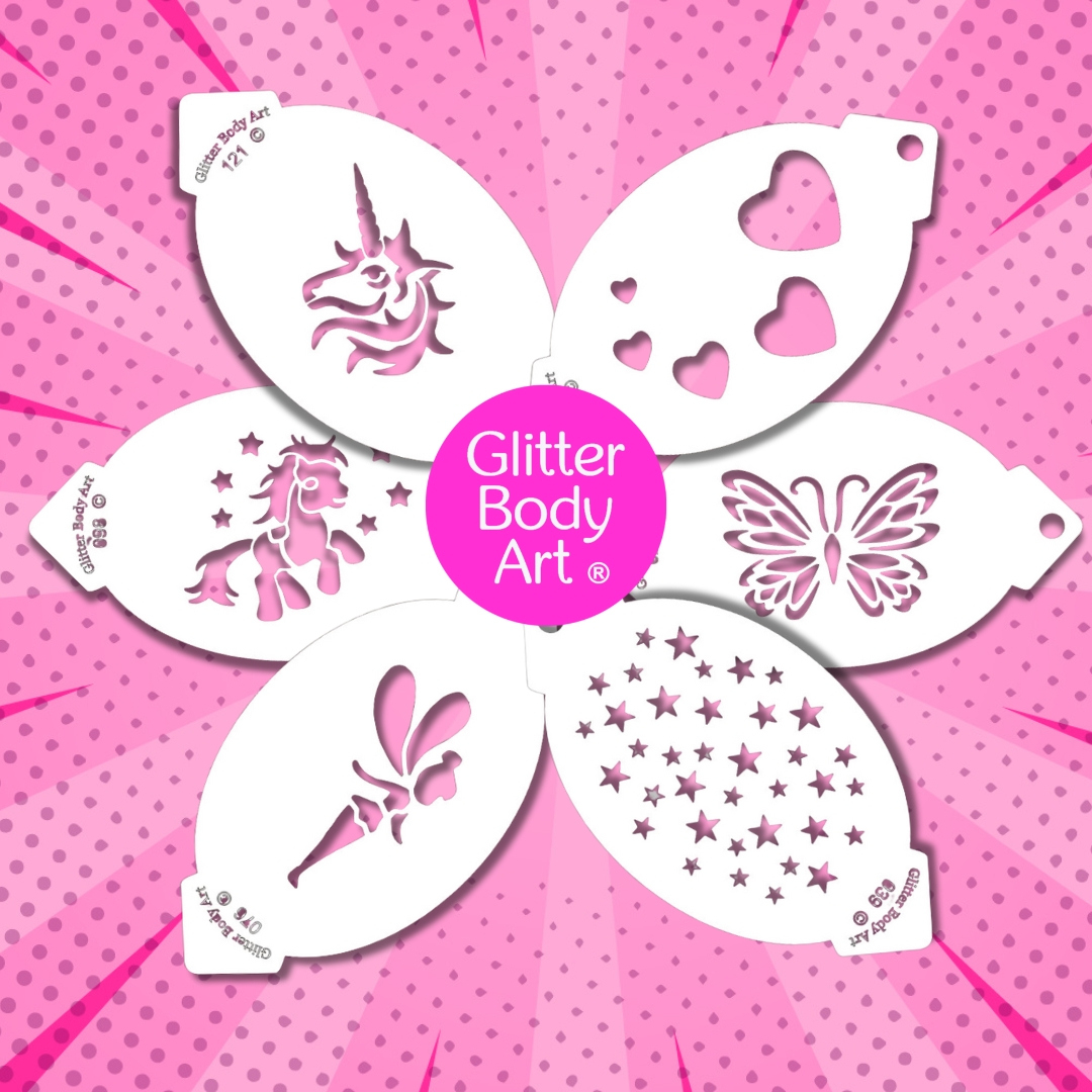 Facepainting Stencils Multi Packs Products - Temporary Tattoo Store regarding Face Painting Stencils Printable