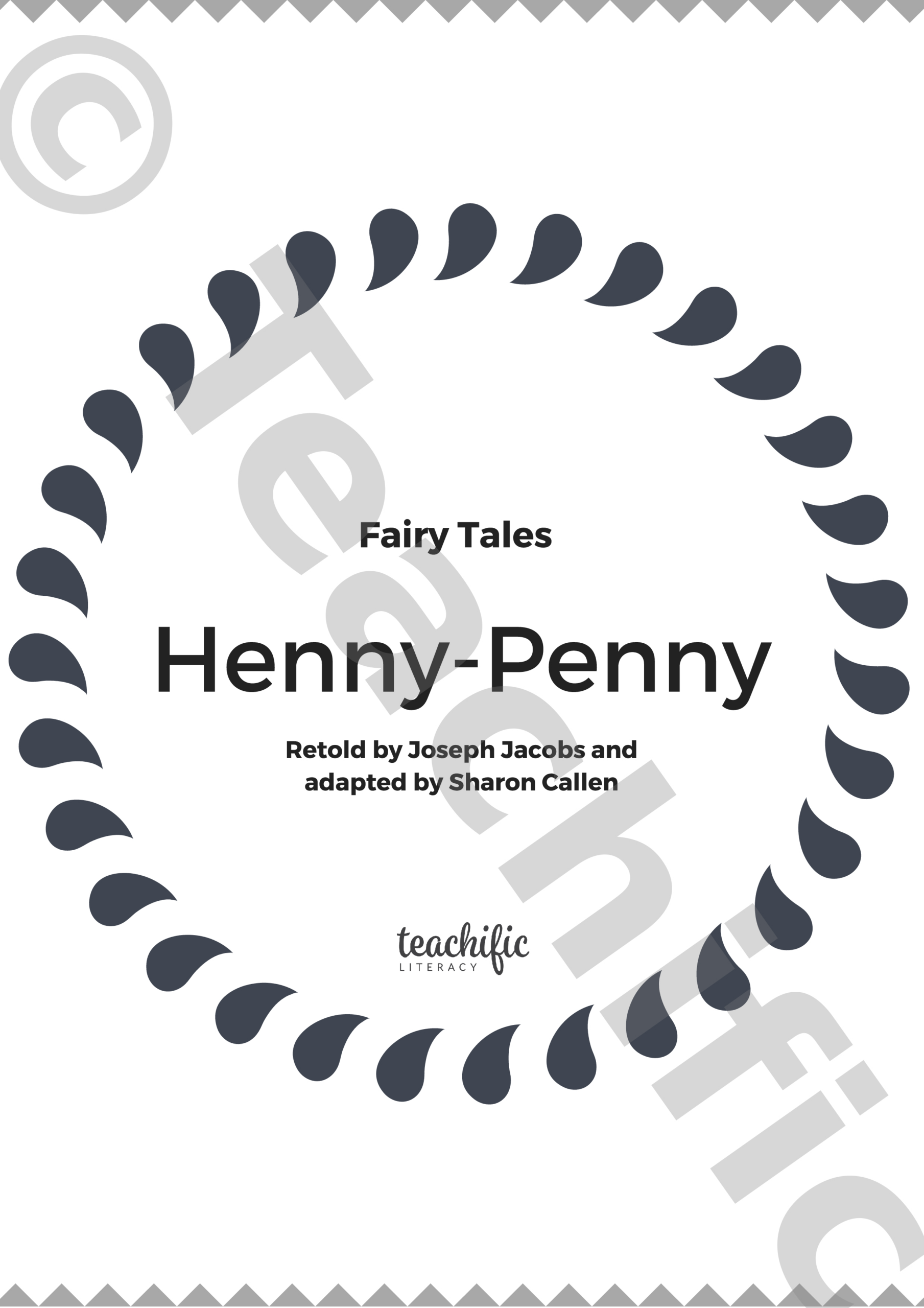 Fairy Tales: Mini-Book - Henny Penny | Teachific throughout Henny Penny Free Printables