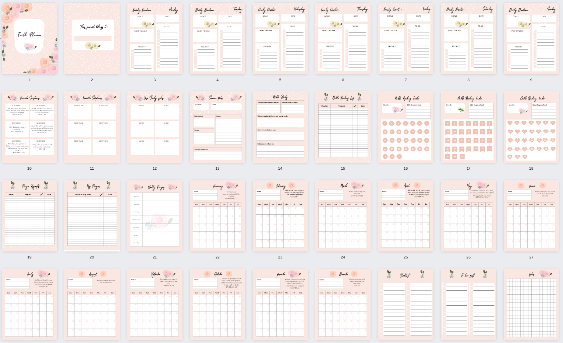 Faith Planner Printable Plr Digital Bundle : Simply Couture Plr in Free Faith Planner Printables