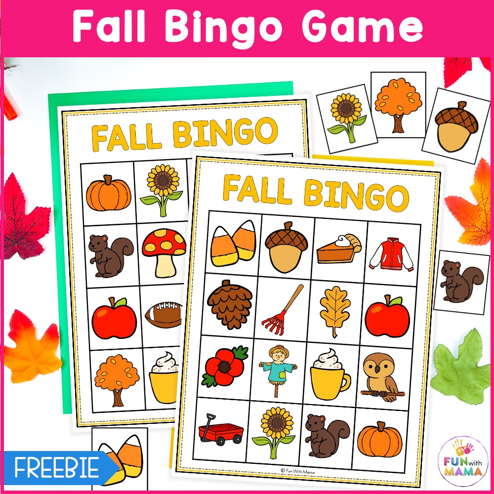 Fall Bingo - Fun With Mama regarding Free Printable Autumn Bingo Cards