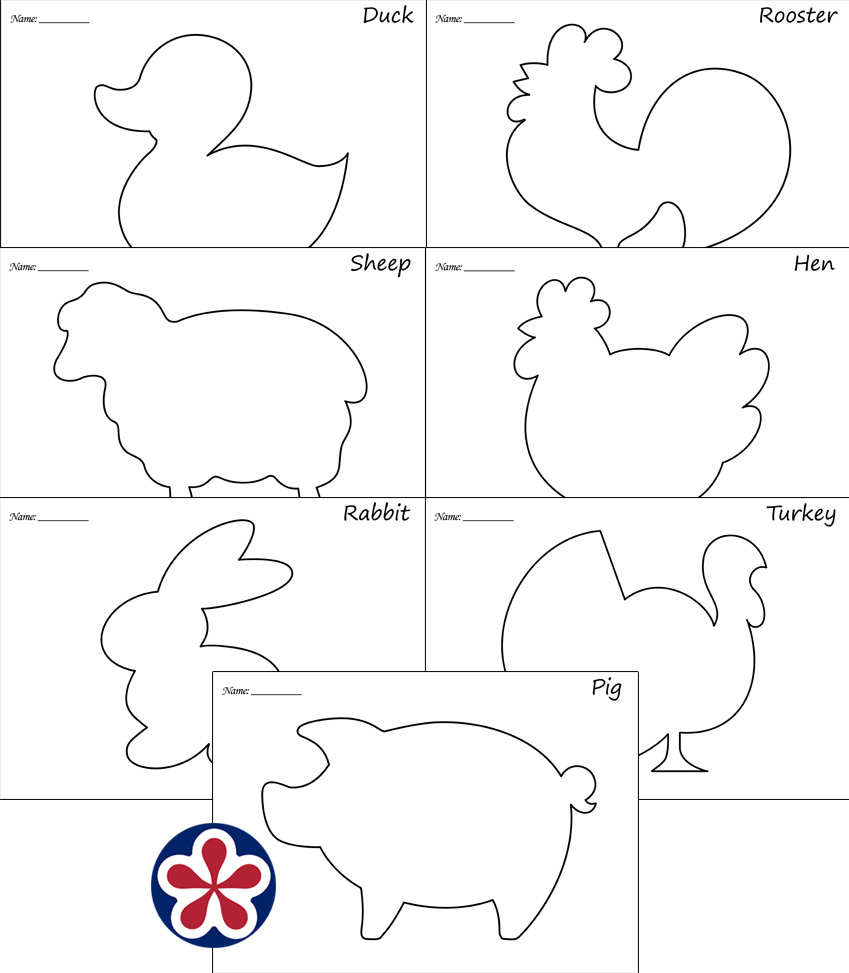 Farm Animal Outline Images. Teachersmag within Farm Animal Stencils Printable