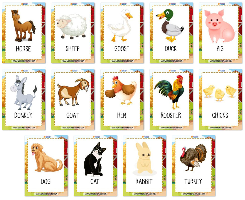 Farm Animals Vocabulary Flashcards | Esl Resources pertaining to Farm Animals Flashcards Free Printable