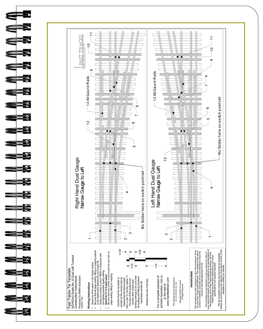 Fast Tracks Document Library regarding Free Printable Ho Scale Track Templates