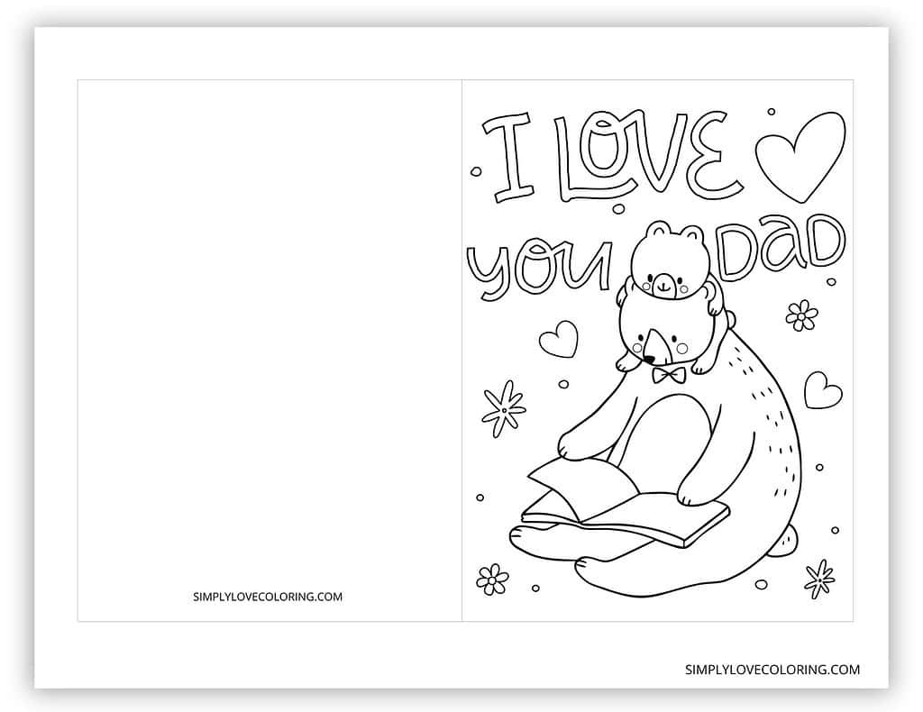 Father&amp;#039;S Day Coloring Cards (Free Pdf Printables) - Simply Love throughout I Love You Dad Printables