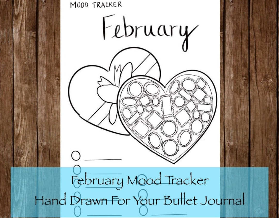 Februar Mood Tracker, Printable Für Bullet Journal - Etsy.de intended for February Mood Tracker Printable