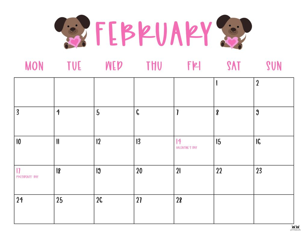 February 2025 Calendars - 107 Free Printables | Printabulls throughout Free Printable February 2025