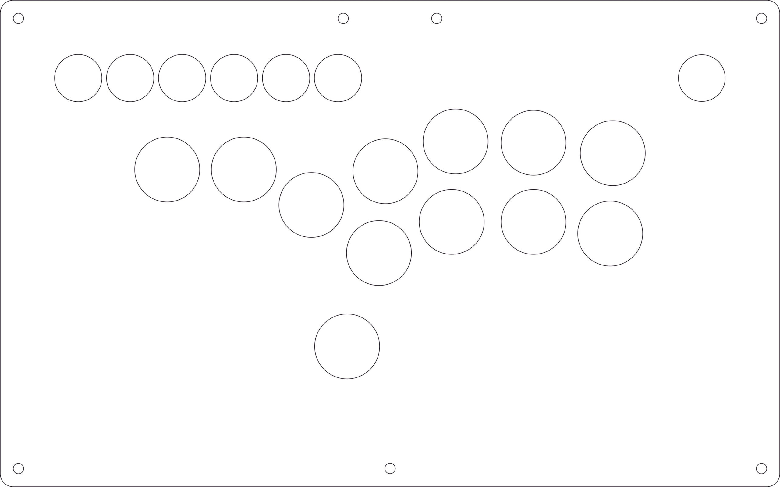 Fightbox B1 All Button Leverless Arcade Game Controller Panel for Printable Arcade Button Layout