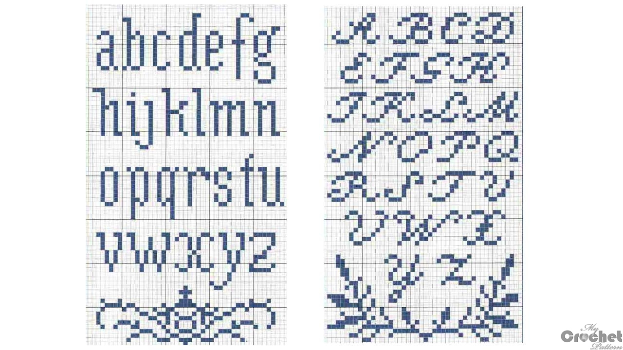 Filet Crochet Alphabet - Mycrochetpattern regarding Filet Crochet Free Printable Crochet Alphabet Patterns