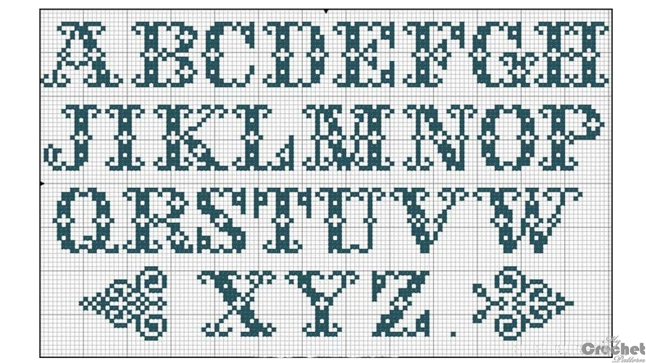 Filet Crochet Alphabet - Mycrochetpattern throughout Filet Crochet Free Printable Crochet Alphabet Patterns