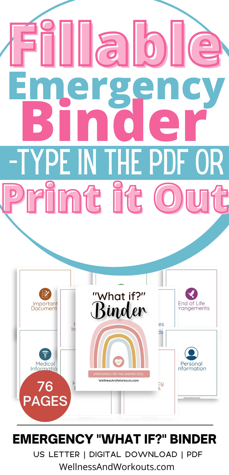 Fillable Emergency Binder Printables with regard to In Case Of Emergency Binder Printables Free